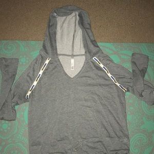 Dark grey cropped hoodie